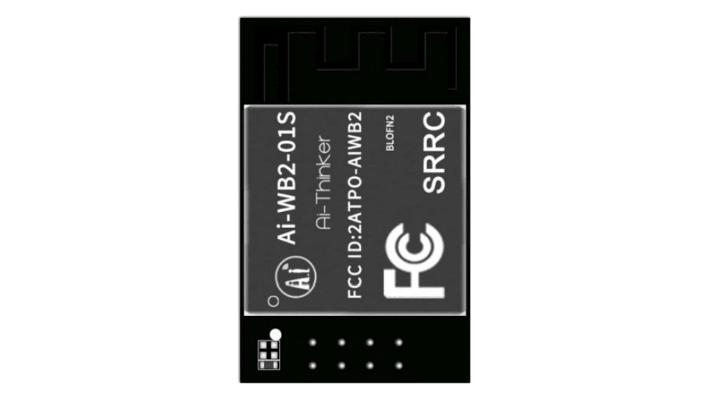Moduł WiFi i Bluetooth Ai-WB2-01S, IEEE 802.11 b/g/n, WEP, WPA, WPA2, GPIO, PCM, UART, 2.7 → 3.6V, RF Solutions