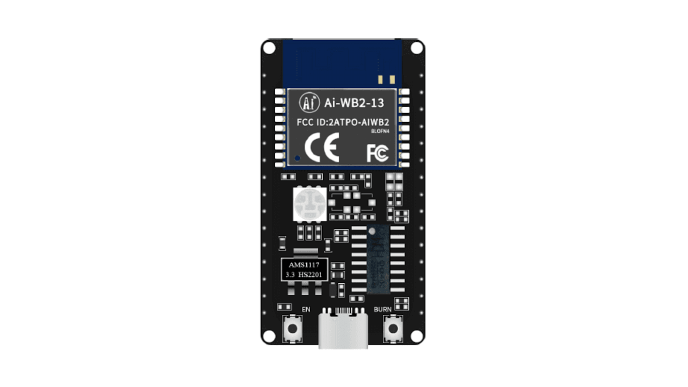 RF Solutions 蓝牙, Wi-Fi蓝牙模块, 开发模块 开发板, 32 bit CPU Card, 2400 → 2483.5MHz, BL602芯片, 用于Ai-WB2-13 模块