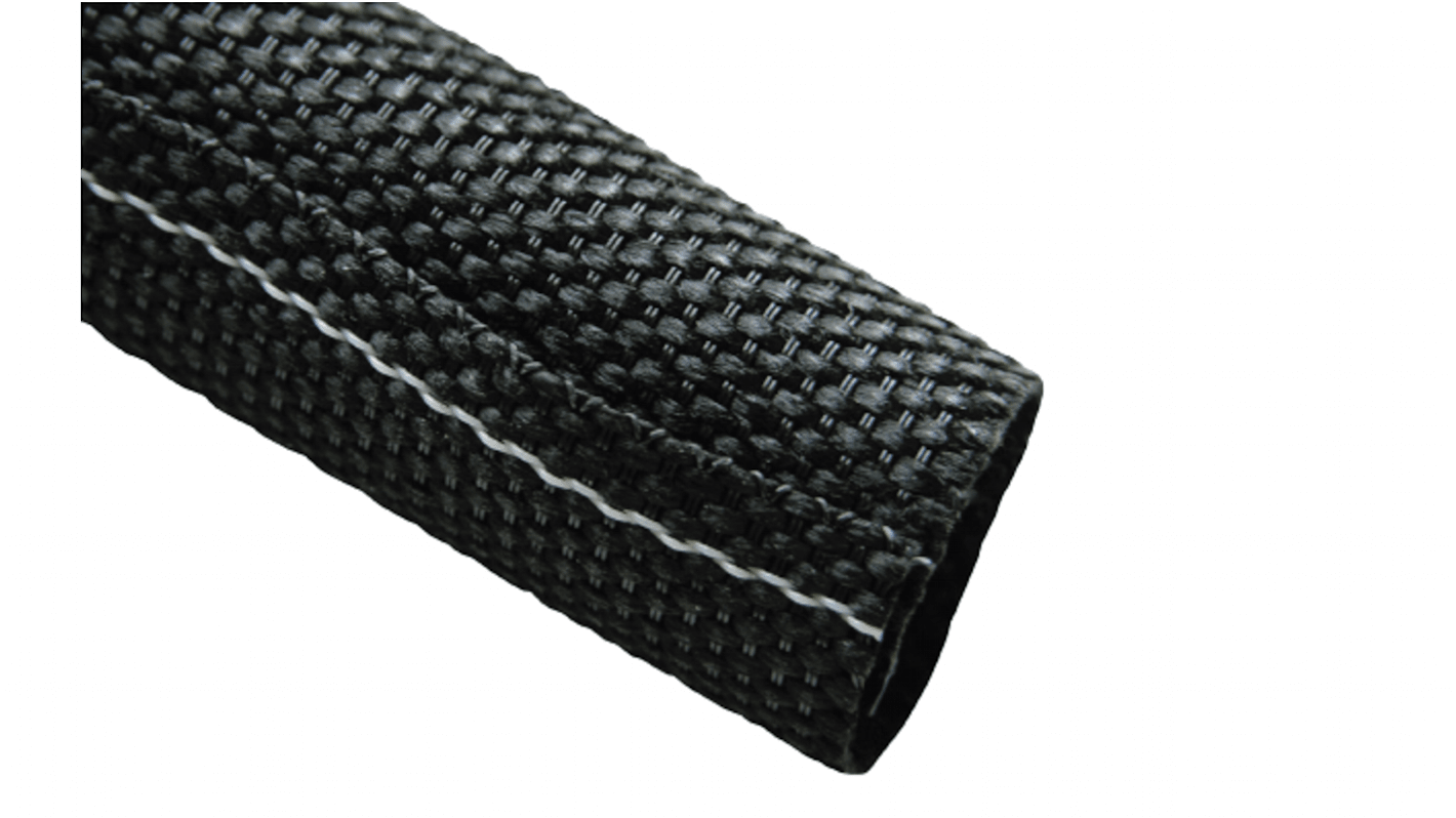 Funda protectora trenzada Tenneco 2000FR de Poliéster Negro, long. 50m, Ø 13mm, extensible