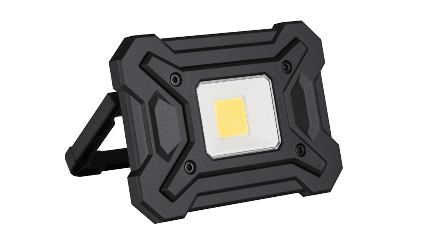 Luz de trabajo, RS PRO, Iluminación de Trabajo Portátil, LED, 10, 3,7 V, Sí, IP54, ABS y aluminio, 106mm, 39 mm, 148