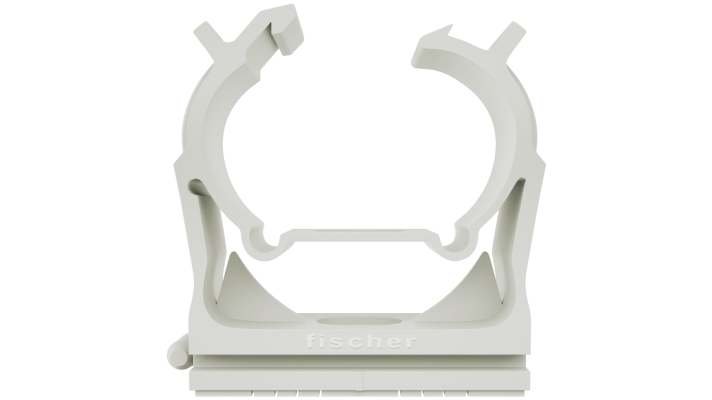Fascetta stringitubo in Nylon Grigio Fischer Fixings SCN, diametro foro di fissaggio 25mm 25mm, larghezza 42mm, altezza