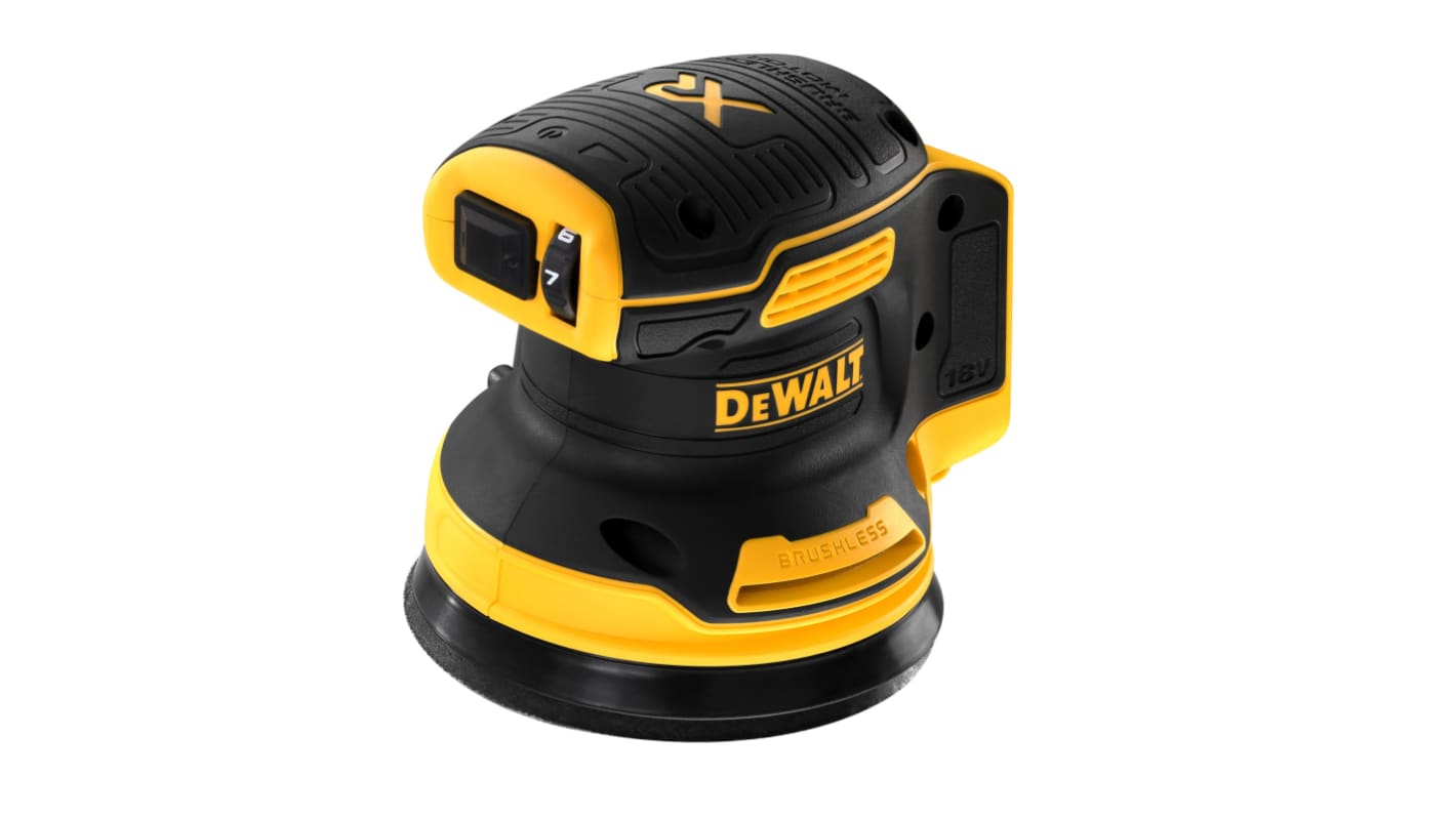 DeWALT DCW210 Akku- Schwingschleifer, 125mm Schleifplatte, 2.6mm Schwingkreis-Ø, Stecker: Schnurlos