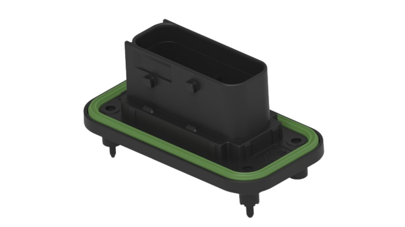 Conector macho para PCB TE Connectivity serie 1-23781 de 15 vías, 2 filas, paso 6mm, terminación Soldadura, pasante,