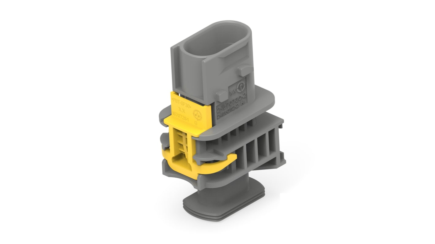 TE Connectivity, Heavy Duty Sealed Connector Series Automotive Connector Plug Black Panel Mount 3 Way 2-1670730-2
