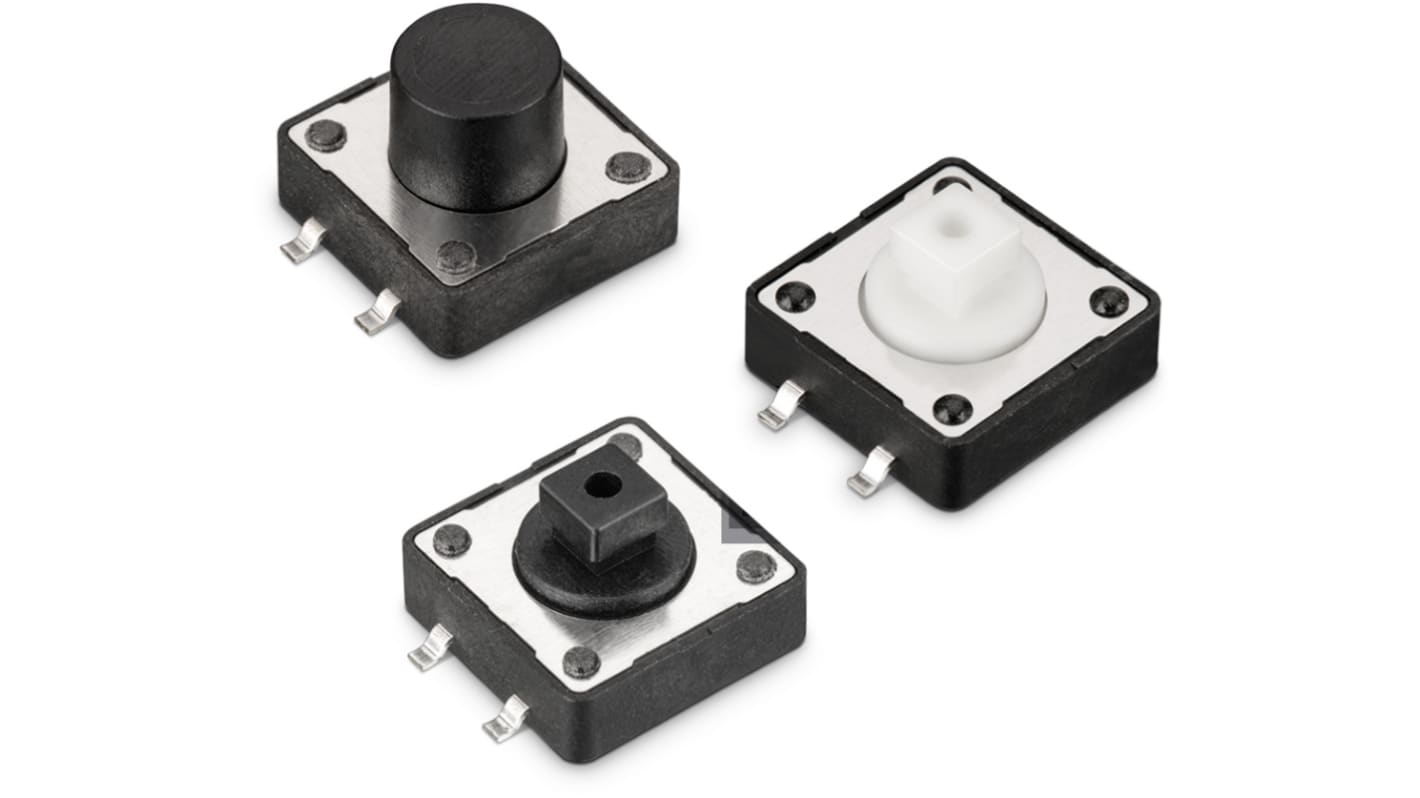 Würth Elektronik   SPST, SMD 50mA Tastend 7mm Taster Weiß