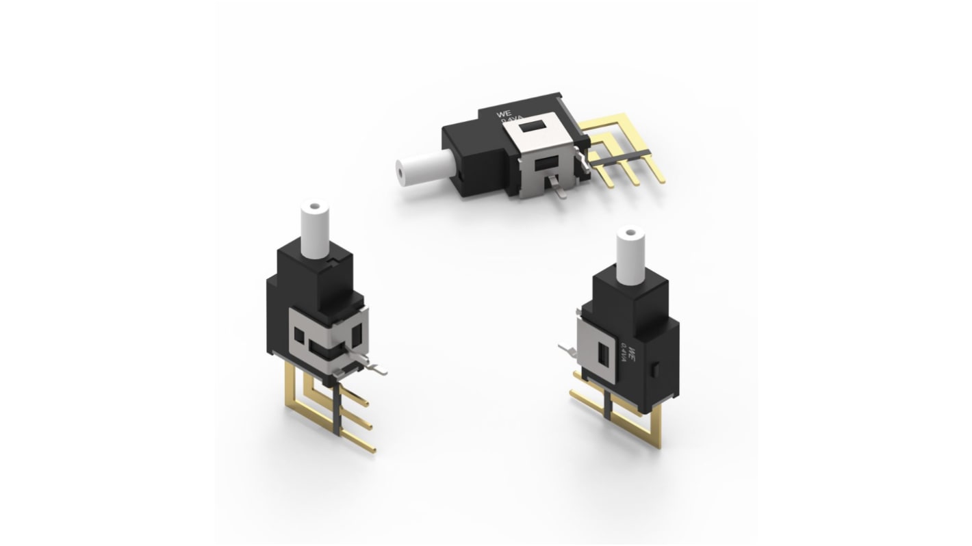 Wurth Elektronik WS-PBTU Series Push Button Switch, Momentary, Through Hole