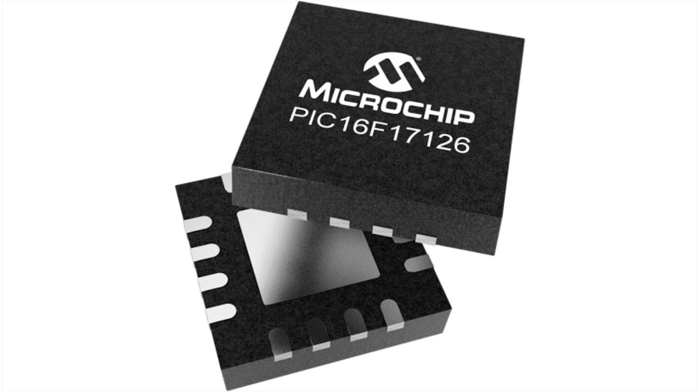 Mikrokontroler Microchip PIC16 VQFN 16-pinowy Montaż na płytce drukowanej PIC16 28 KB 8bit 64MHz EEPROM, Flash