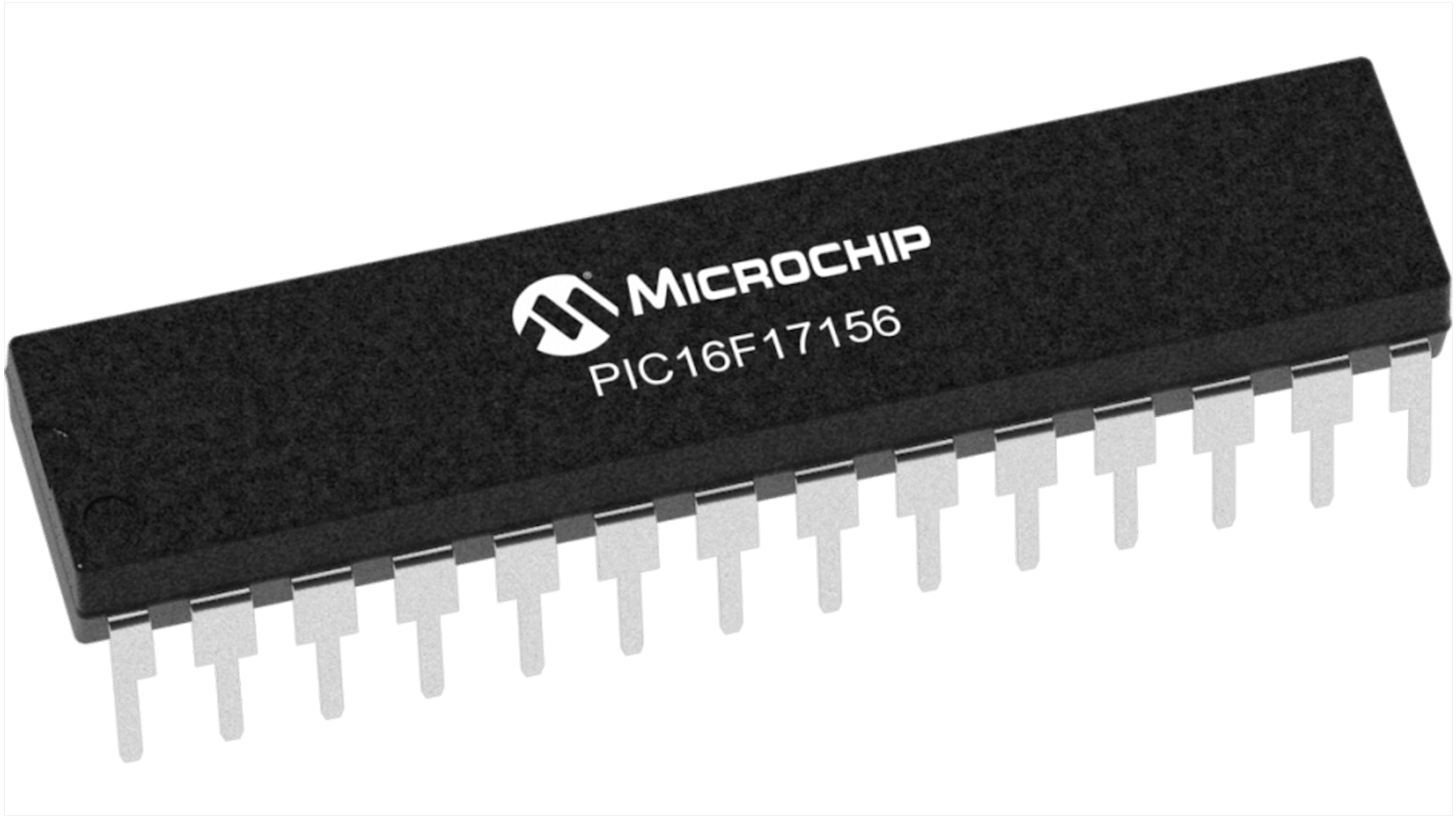 Microchip PIC16F17156-I/SP, 8bit PIC16 Microcontroller, PIC16, 64MHz, 28 KB EEPROM, Flash, 28-Pin SPDIP