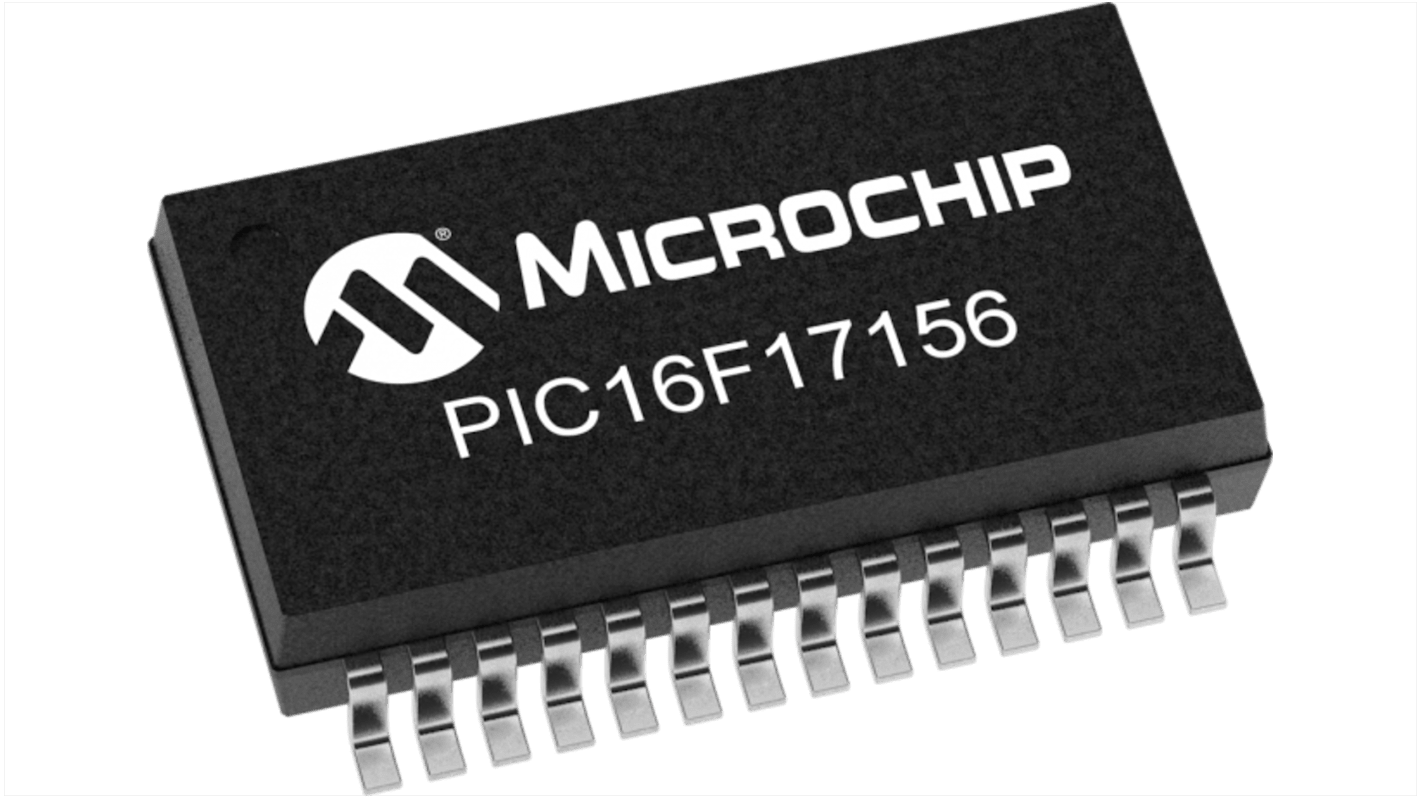 Microchip PIC16单片机, PIC16内核, 28针, SSOP, 最大64MHz, 28 KB EEPROM，闪存