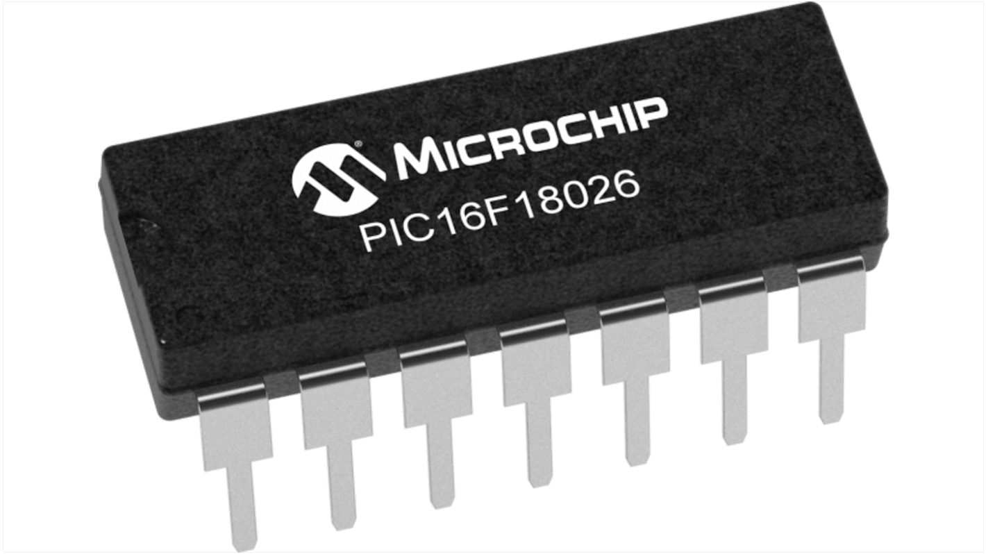 Microchip Mikrocontroller PIC16 PIC16 8bit PCB-Montage 28 KB PDIP 14-Pin 64MHz