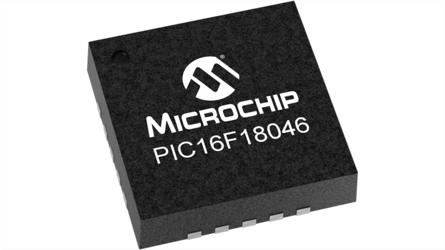 Microchip PIC16F18046-I/ML, 8bit PIC16 Microcontroller, PIC16, 64MHz, 28 KB Flash, 20-Pin QFN