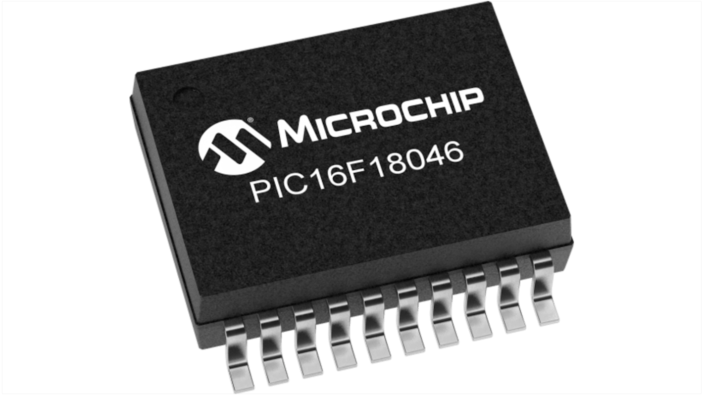Microchip PIC16F18046-I/SS, 8bit PIC16 Microcontroller, PIC16, 64MHz, 28 KB Flash, 20-Pin SSOP