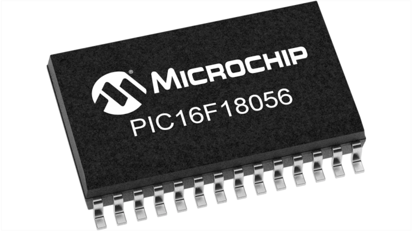 Microchip PIC16F18056-I/SO, 8bit PIC16 Microcontroller, PIC16, 64MHz, 28 KB Flash, 28-Pin SOIC