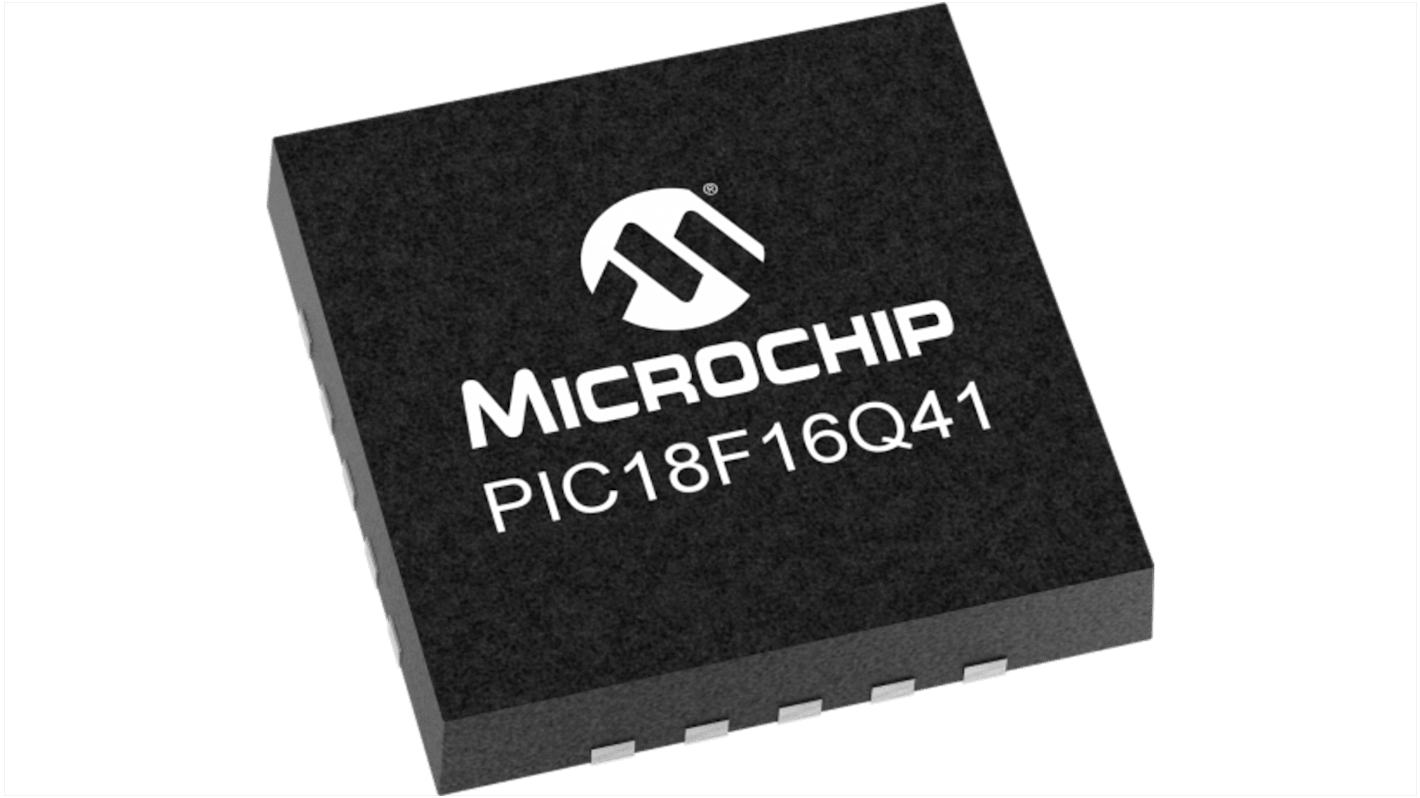 Microchip PIC18F16Q41-I/REB, 8bit PIC18 Microcontroller, PIC18, 64MHz, 64 KB EEPROM, Flash, 20-Pin VQFN