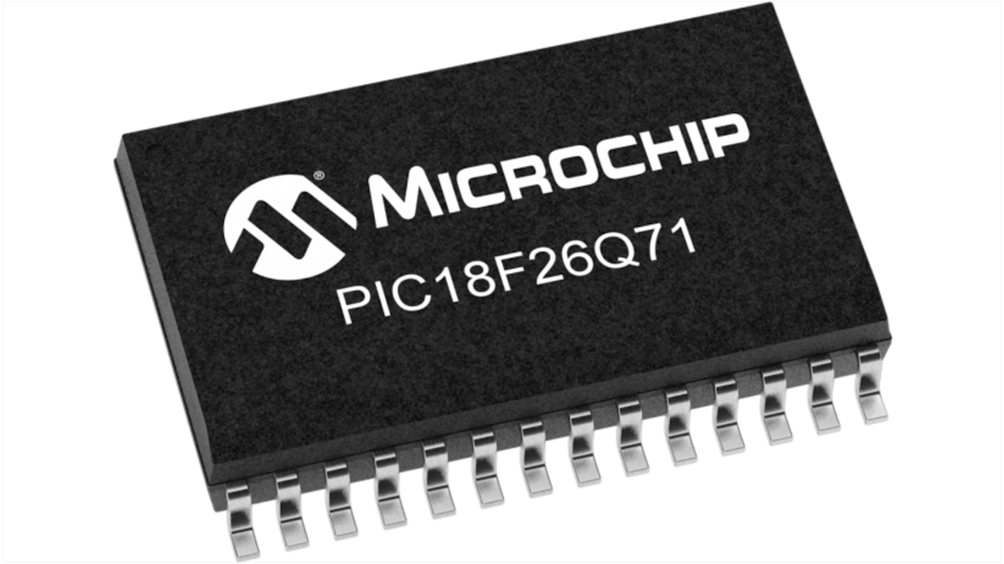 Microchip PIC18F26Q71-I/SO, 8bit PIC18 Microcontroller, PIC18, 64MHz, 64 KB Flash, 28-Pin SOIC