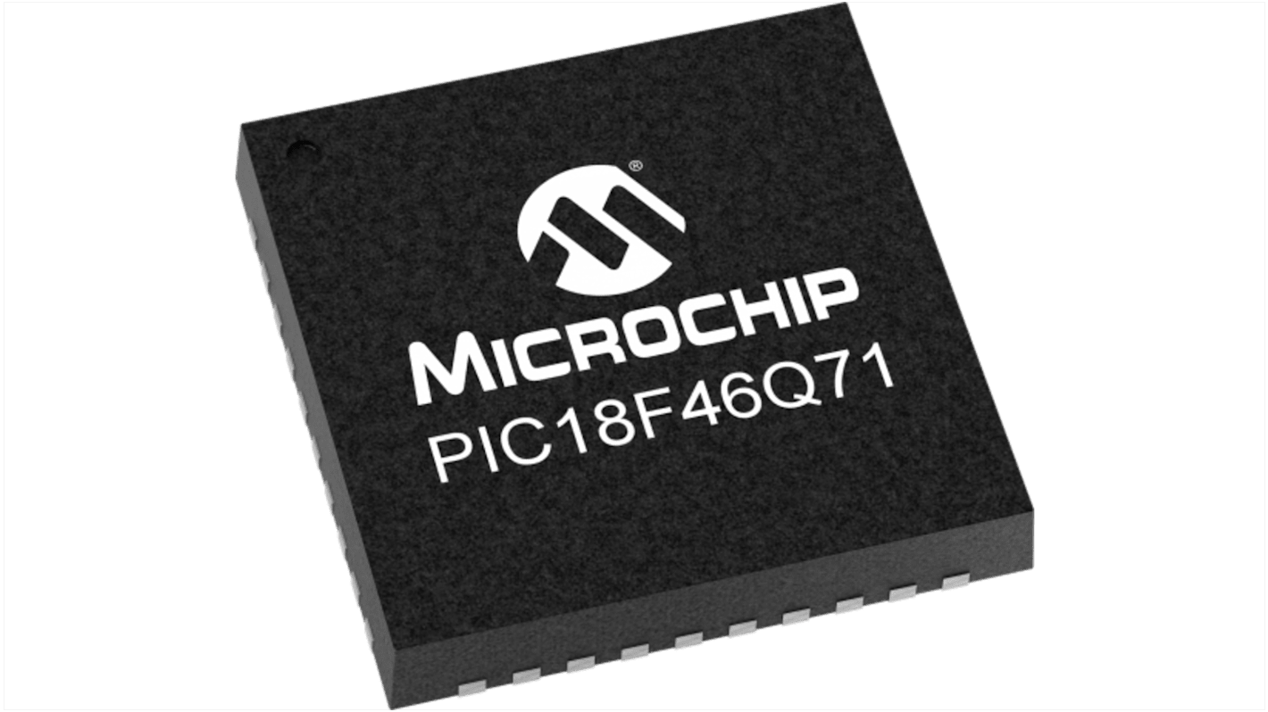 Microchip, 8bit PIC18, PIC18 Microcontroller, 64MHz, 64 KB Flash, 40-Pin QFN