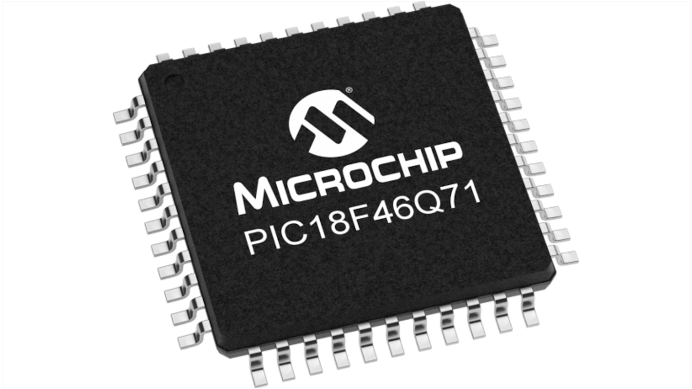 Microchip PIC18F46Q71-I/PT, 8bit PIC18 Microcontroller, PIC18, 64MHz, 64 KB Flash, 44-Pin TQFP