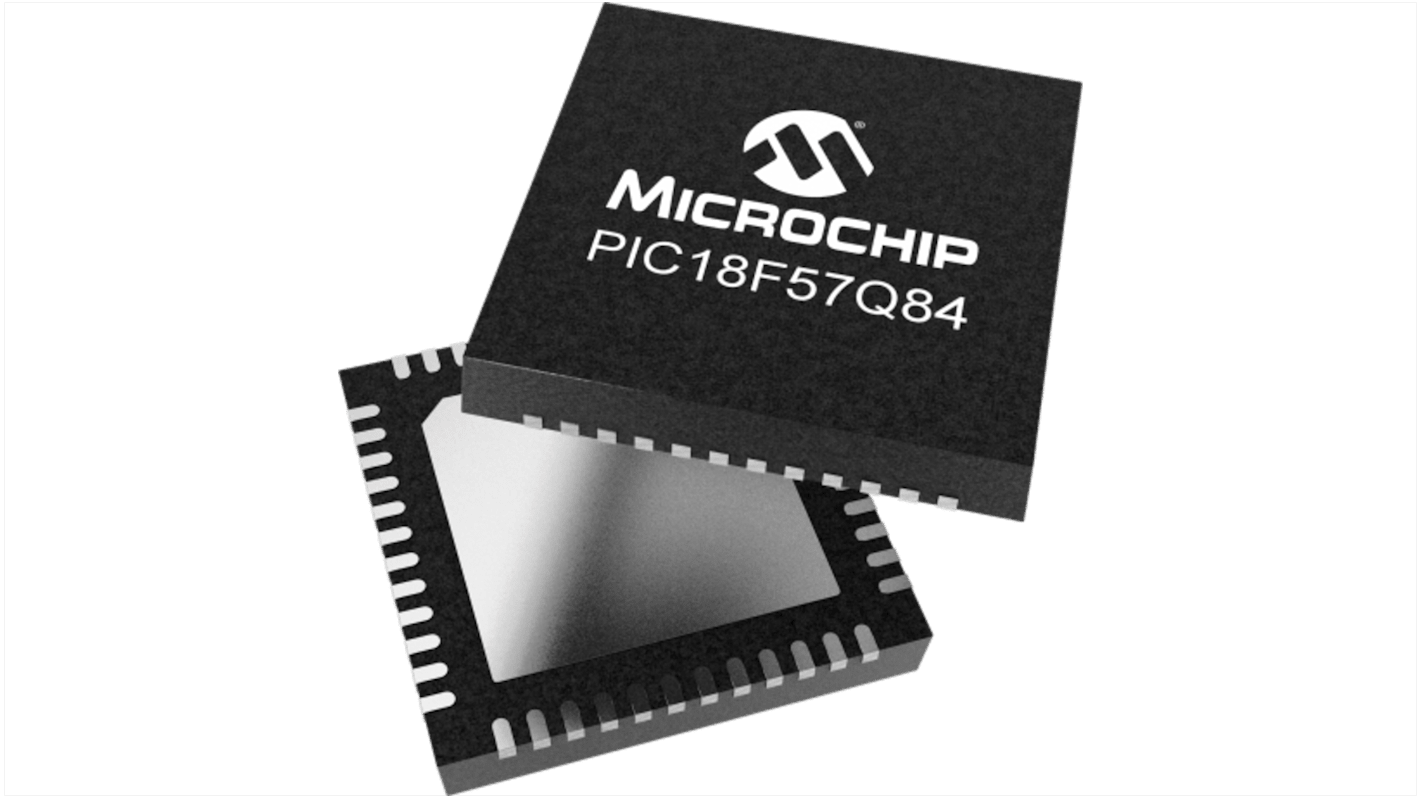 Microcontrolador Microchip PIC18F57Q84-I/6MX, núcleo PIC18 de 8bit, 64MHZ, VQFN de 40 pines