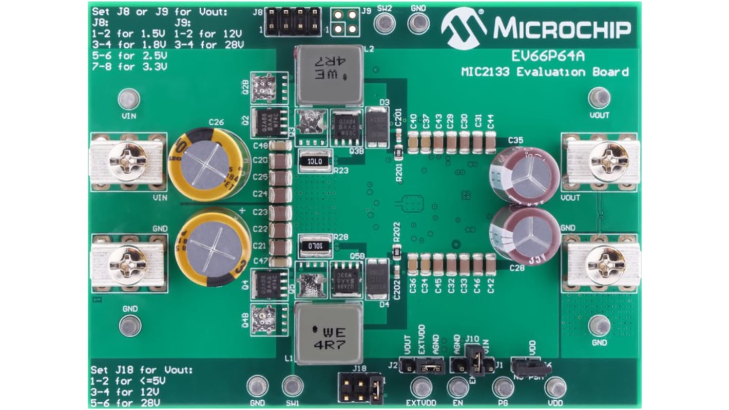 Microchip MIC2133 Evaluation Board Buck Controller for MIC2133 for MIC2133