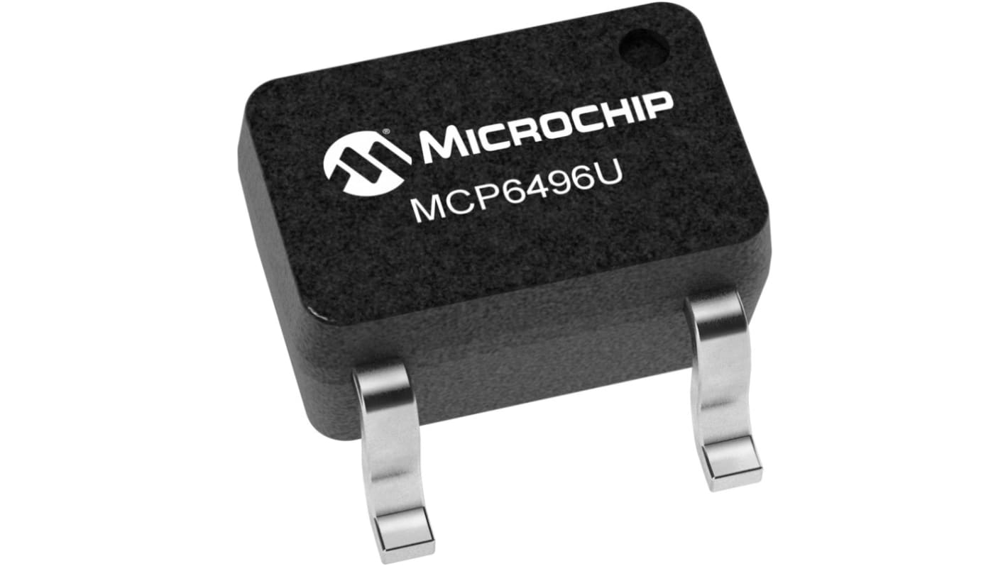 Amplificador operacional MCP6496UT-E/LT Amplificador de funcionamiento, 1,8 → 5,5 V 30MHZ SC-70, 5 pines,