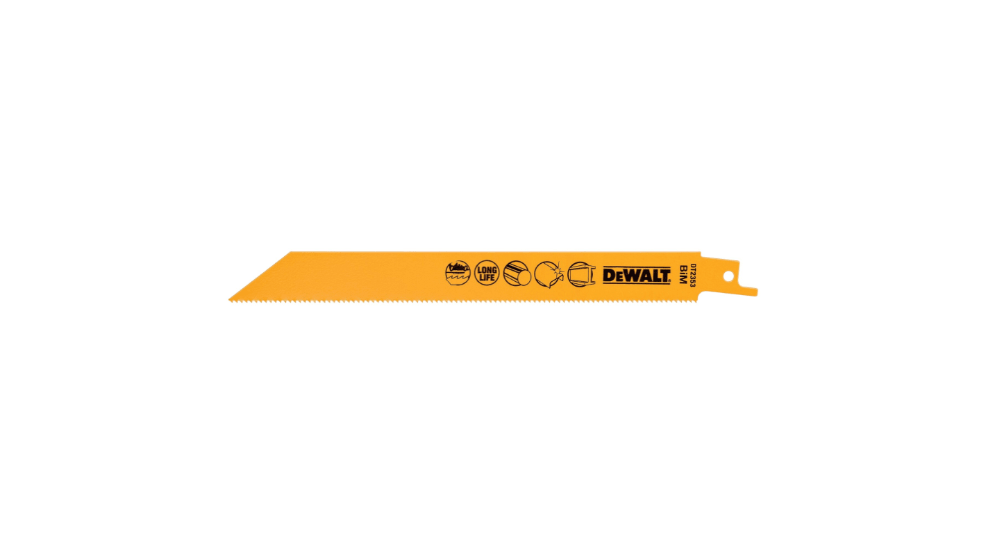 DeWALT, 18 Teeth Per Inch Metal 203mm Cutting Length Reciprocating Saw Blade, Pack of 5