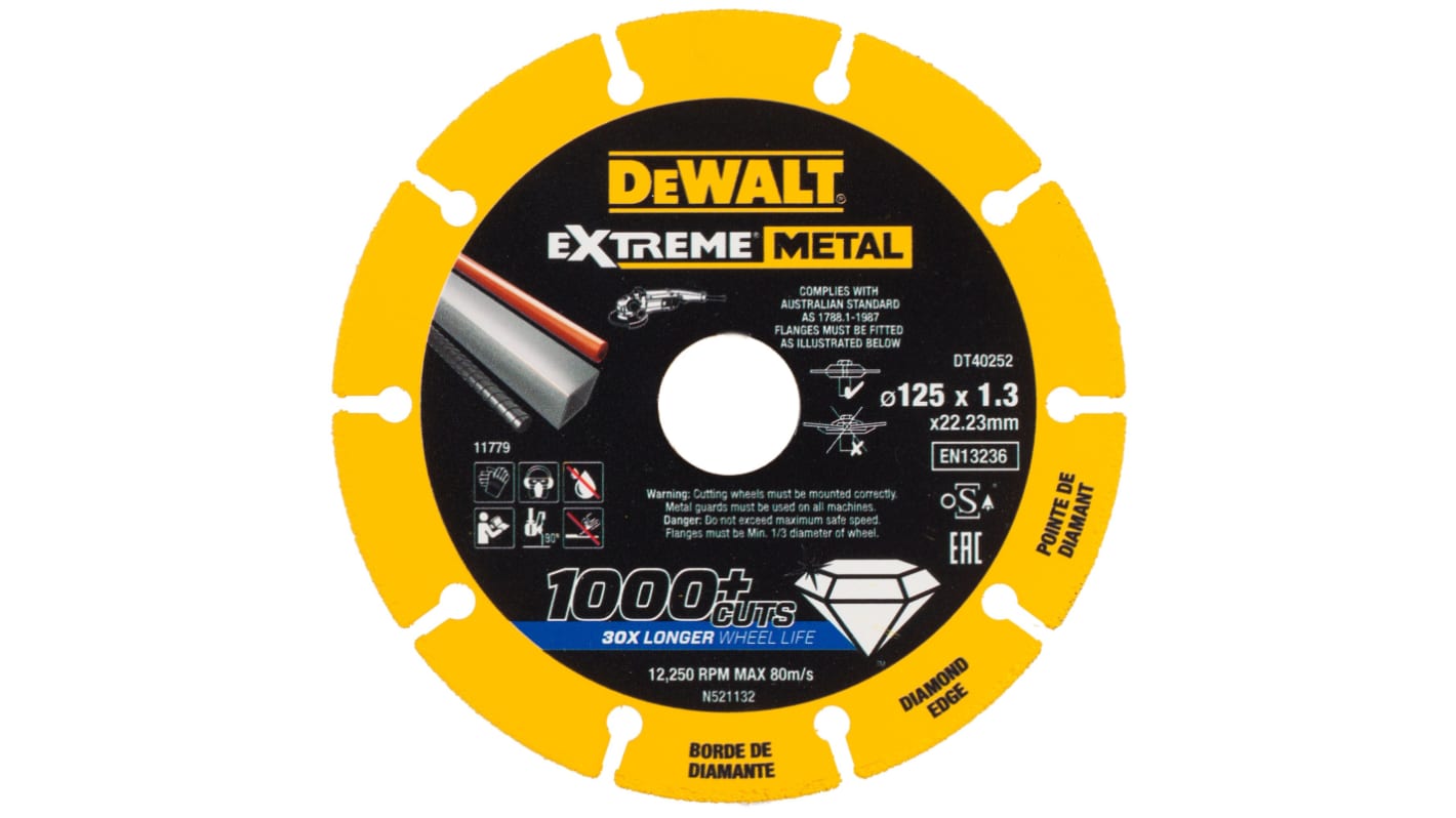 DeWALT , 切割长度125mm, 可切割金属