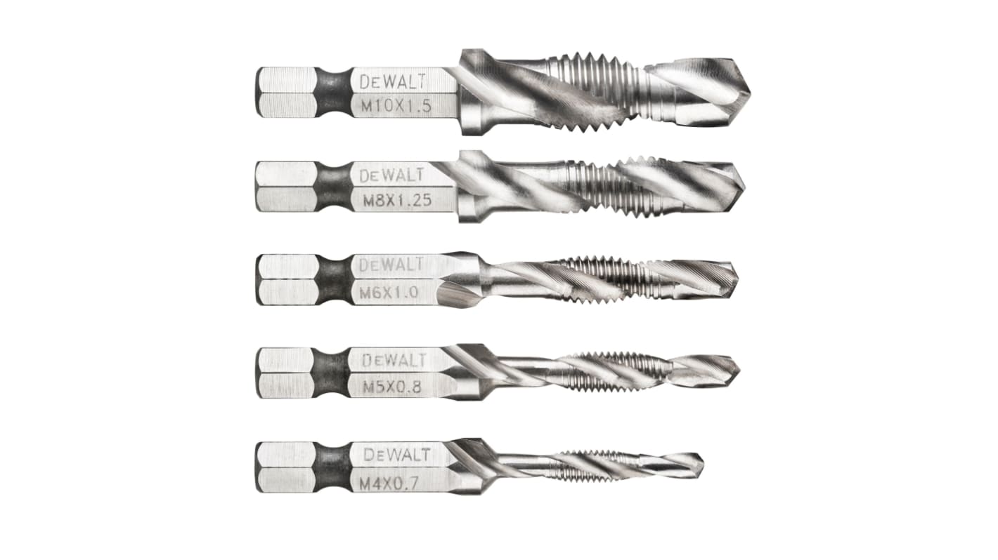 DeWALT menetfúró Gépi menetfúró, M4, M5, M6, M8, M10, Metrikus, Fúrócsap