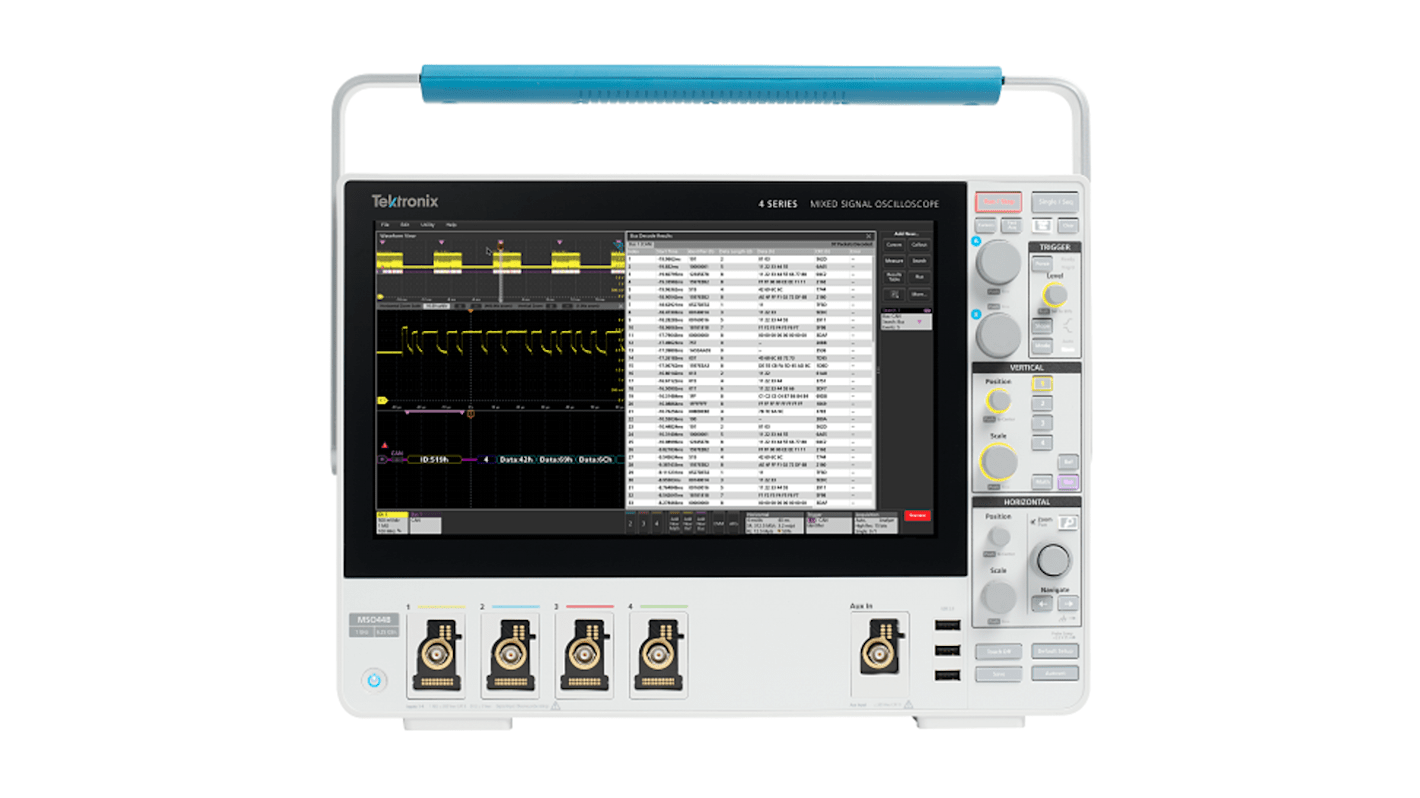 Tektronix MSO44B 4 Series MSO Series, 1.5GHz Bench Mixed Signal Oscilloscope, 4 Analogue Channels, 32 Digital Channels