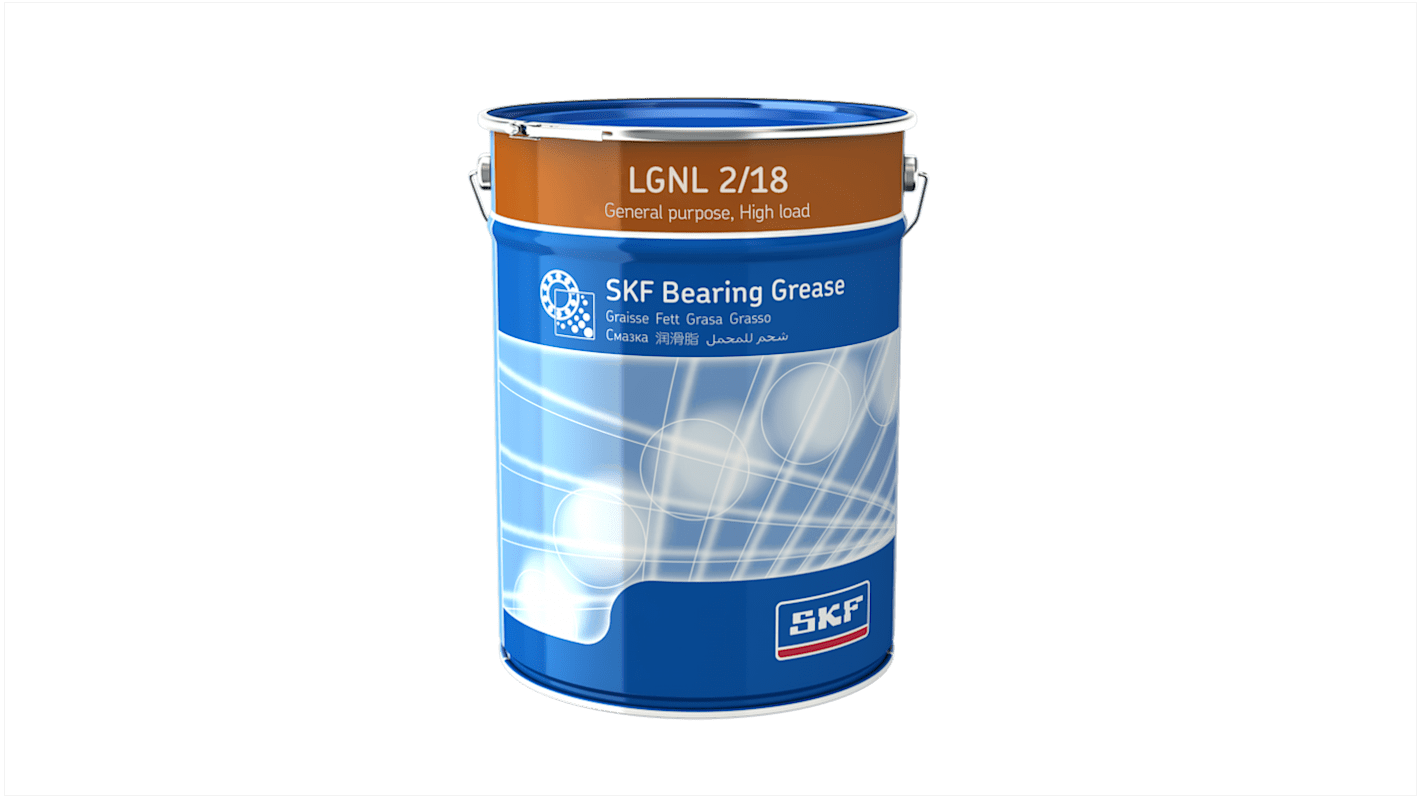 SKF SKF LGNL 2/18 Mineralöl Schmierfett für Lager Braun-Gelb -30°C bis +110°C, Eimer 18 kg