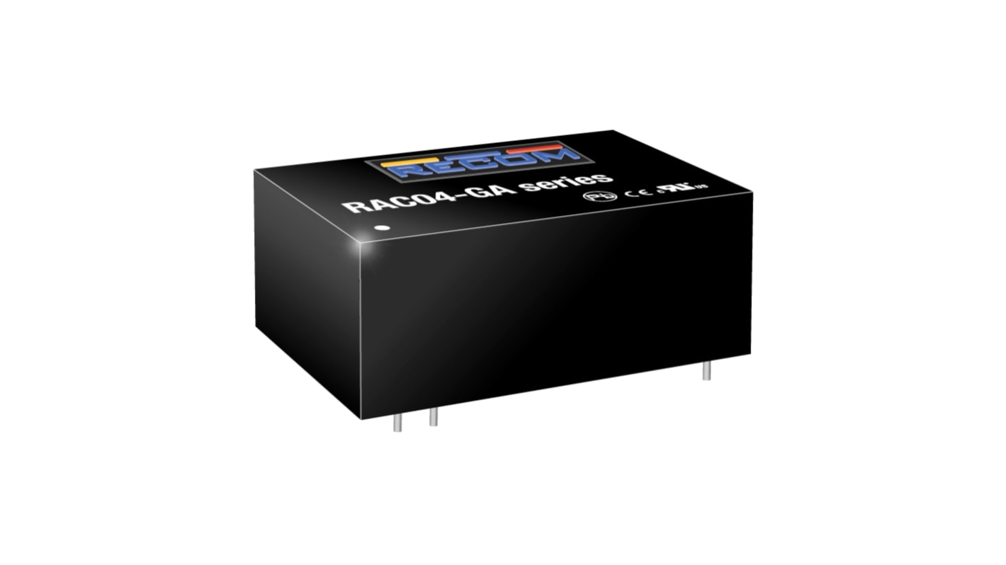 Recom, AC-DC Converter 440mA, 5 → 24 V dc 5-Pin, Standard RAC04-09SGA