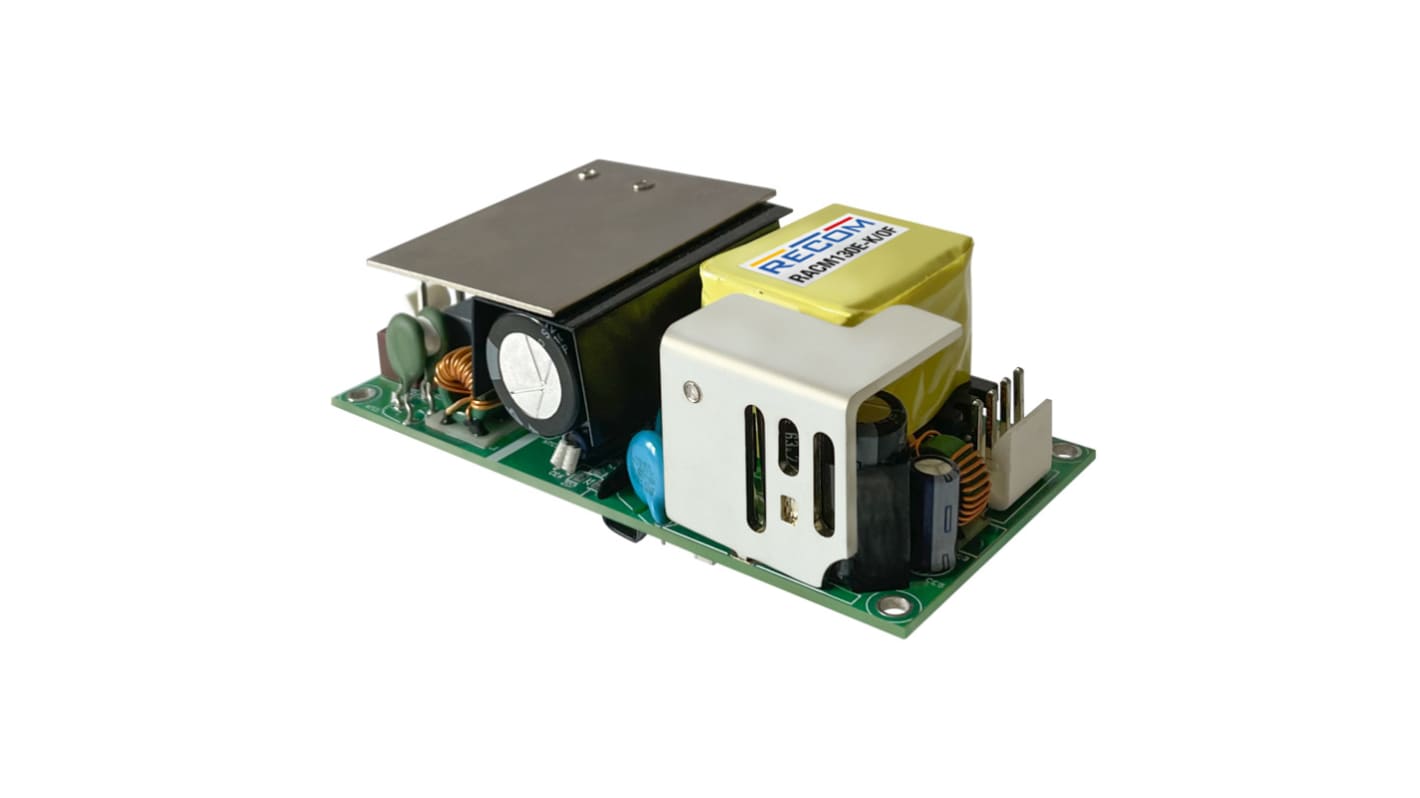 Recom, AC-DC Converter, 12 → 48 V dc, Open Frame 2"x4" RACM130E-24SK/OF