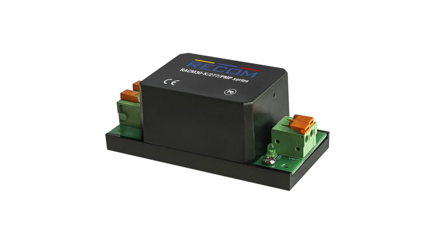 Kit de montaje en carril DIN Recom R-DR/CLIP para usar con Módulos ac/dc de montaje en panel RACM30-K/277/PMP