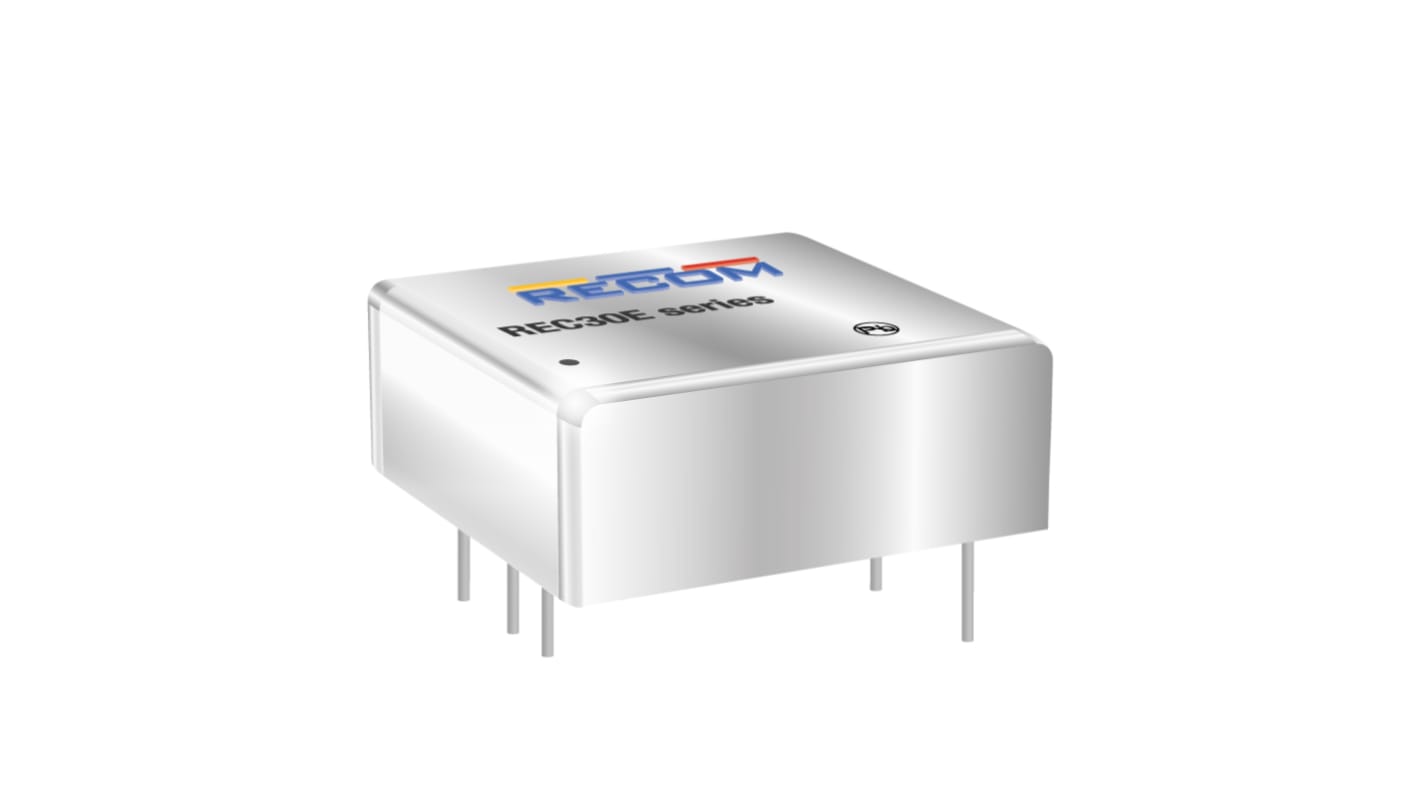 Recom REC30E-Z DC-DC Converter, 12V dc/ 2.5A Output, 9 → 36 V dc Input, 30W, Through Hole, +105°C Max Temp -40°C