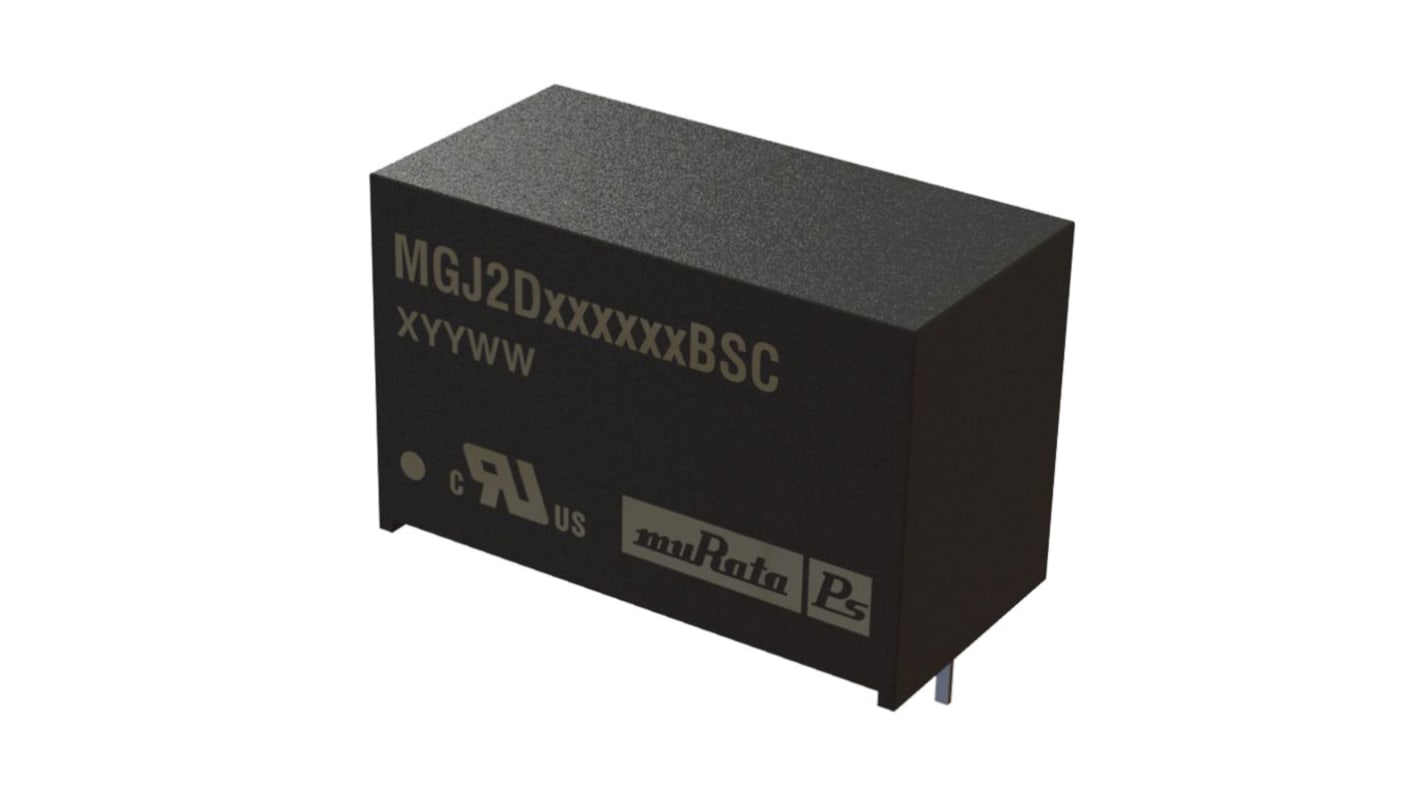 Murata Power Solutions DC-DC átalakító, KI: 15V dc, 40 mA, 80 mA / 2W, BE: 13,5 → 16,5 V dc