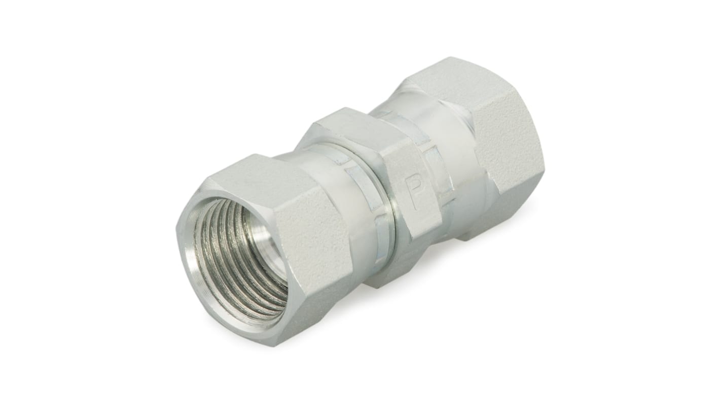 Parker Straight Female 37° JIC Flare Swivel to Female 37° JIC Flare Swivel, 16 HX6-S