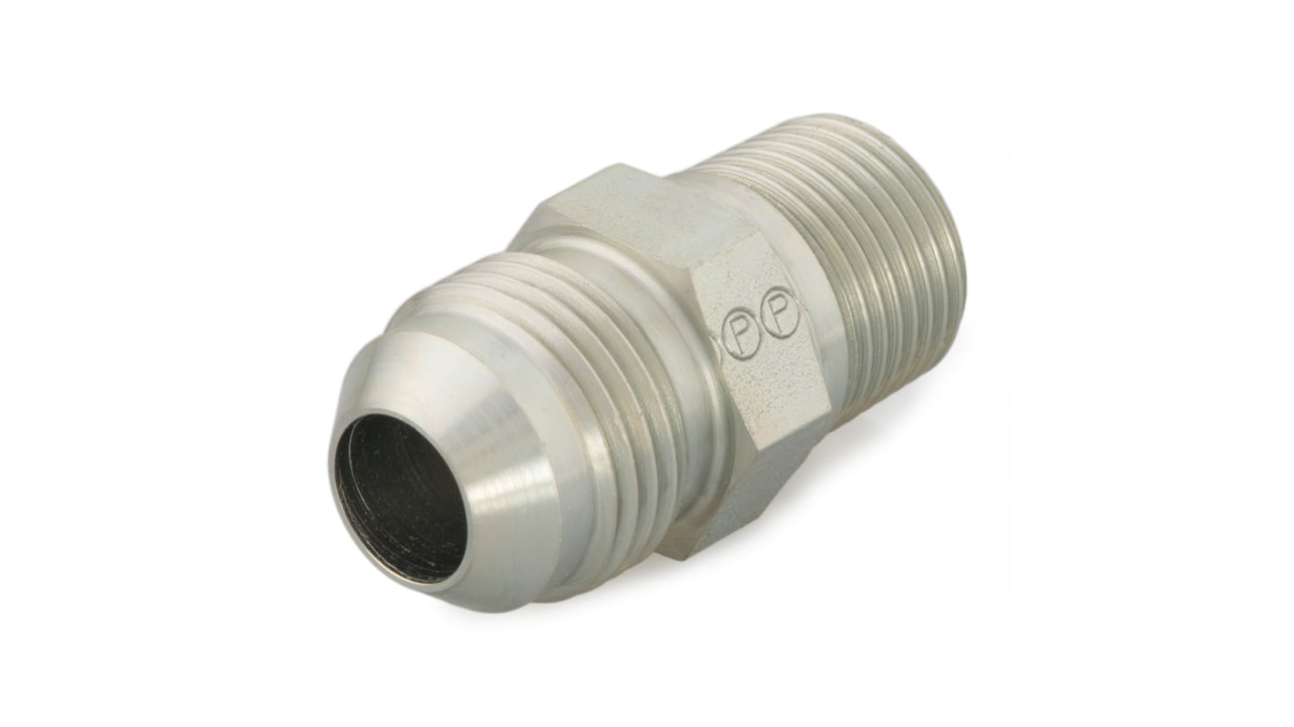 Parker Straight Male 37° JIC Flare to Male BSPT, 16-12F3MXS