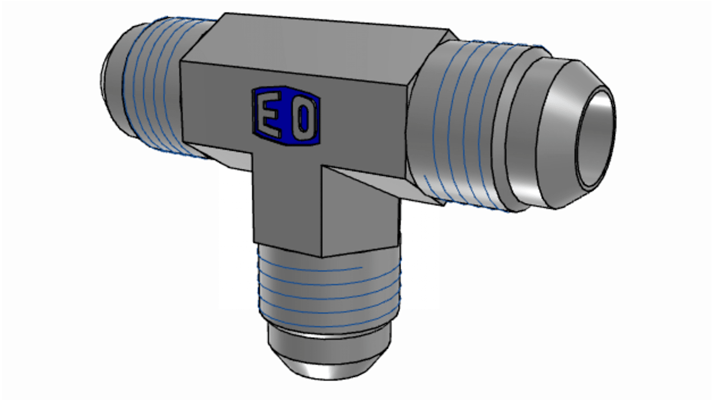 Parker Hydraulic Union Tee Compression Tube Fitting UNF 1 5/8-12 Male to UNF 1 5/8-12 Male, 20JMTXS