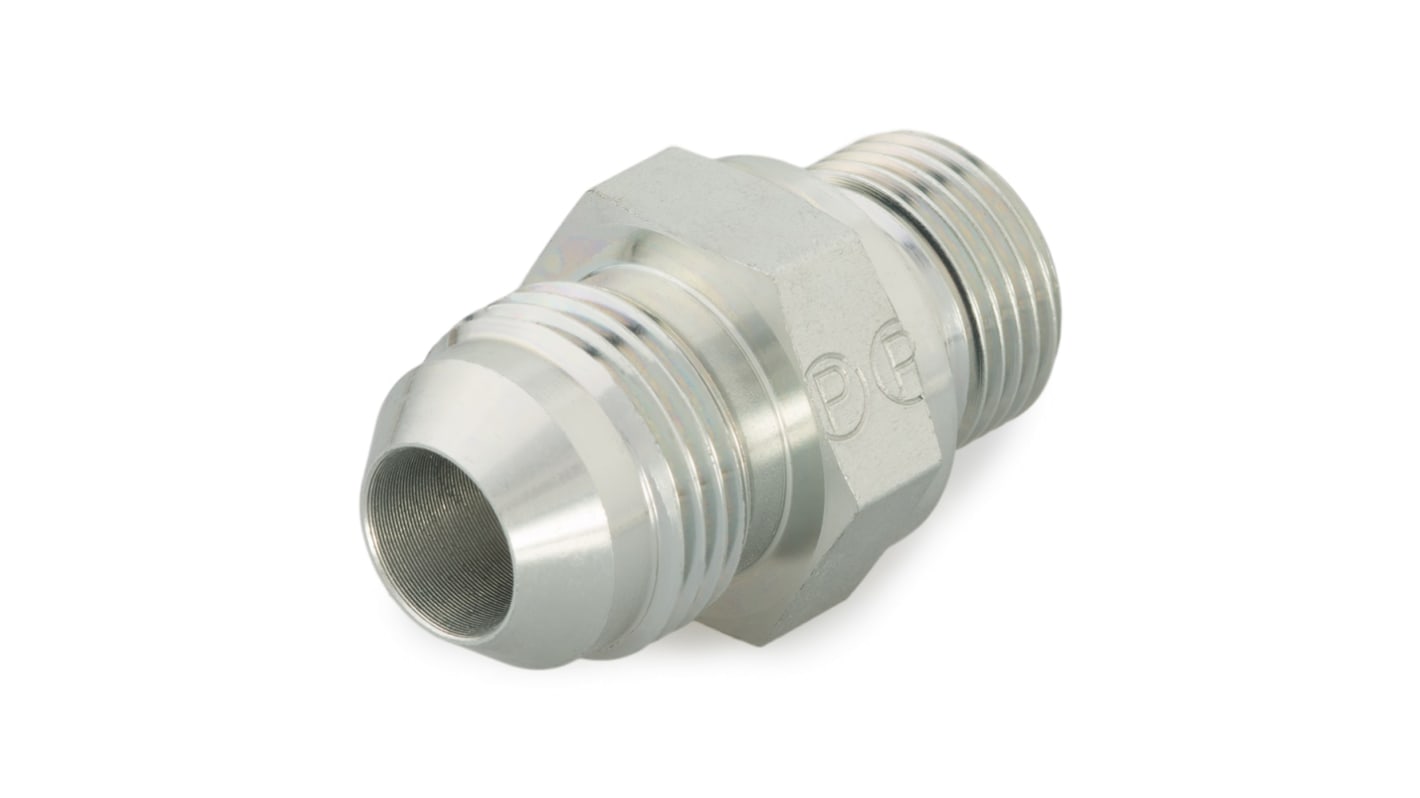 Racor hidráulico, Parker, 5-4F42EDMXS, Connector A BSPP 1/4 macho, Connector B UNF 1/2-20 macho