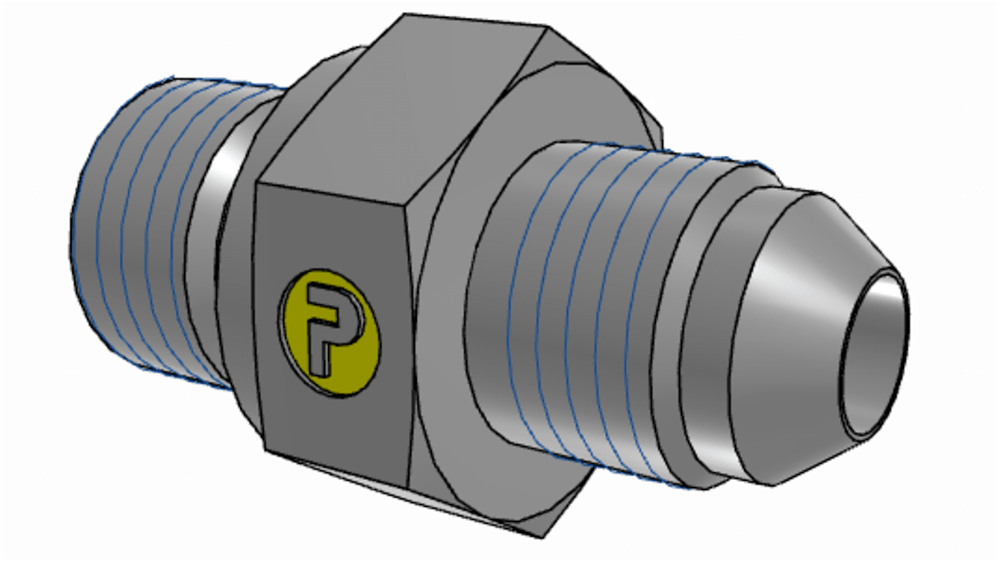 Parker Hydraulic Male Stud M14 Male to UNF 1/2-20 Male, 5M14F82EDMXS