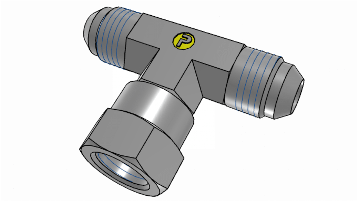 Parker Hydraulic Male Stud UNF 9/16-18 Male to UNF 9/16-18 Female, 6S6MXS