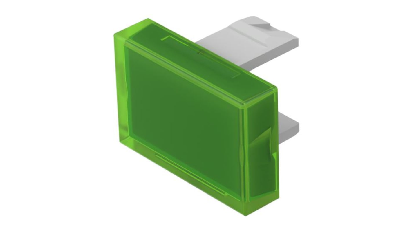 EAO Green Rectangular Push Button Lens for Use with Push Button