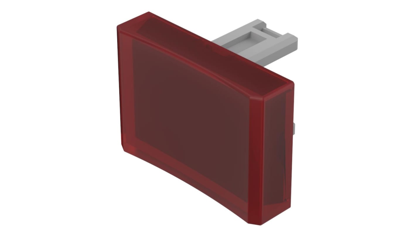 EAO Red Rectangular Push Button Lens for Use with Push Button