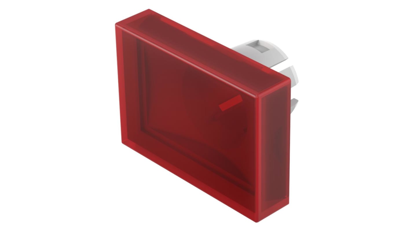 EAO Red Rectangular Push Button Lens for Use with Push Button