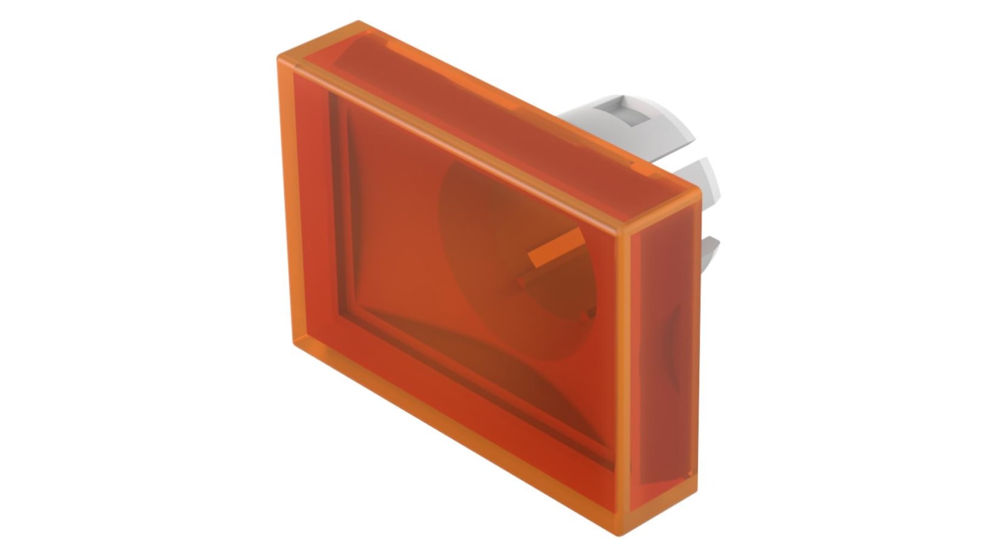 EAO Orange Rectangular Push Button Lens for Use with Push Button