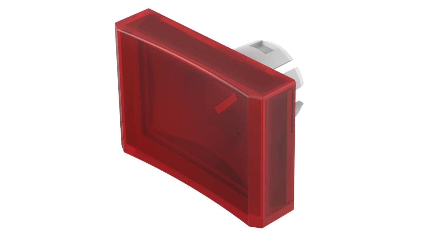 EAO Red Rectangular Push Button Lens for Use with Push Button