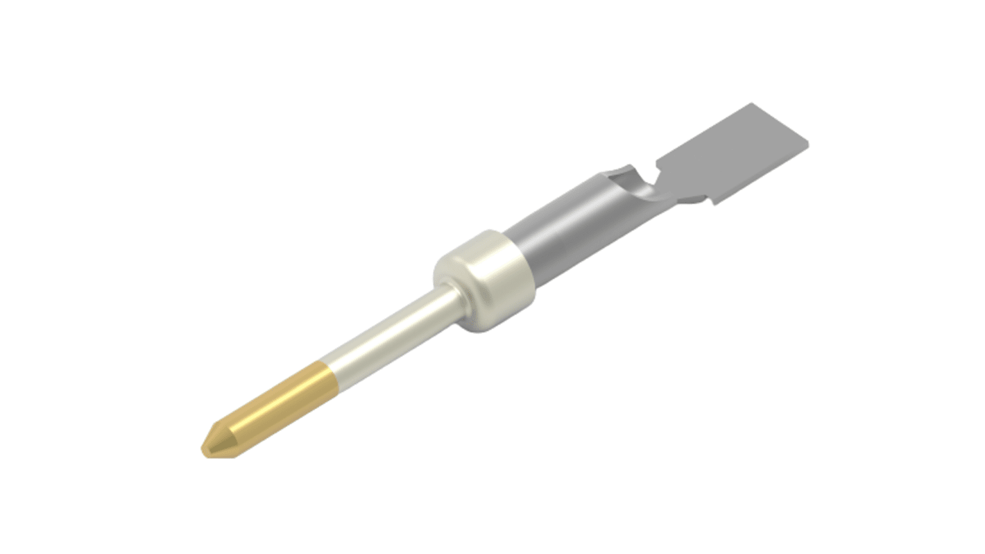 TE Connectivity, AMPLIMITE Series, PIN Solder D-sub Connector Contact, Gold Pin, 0.8 → 0.9 mm²