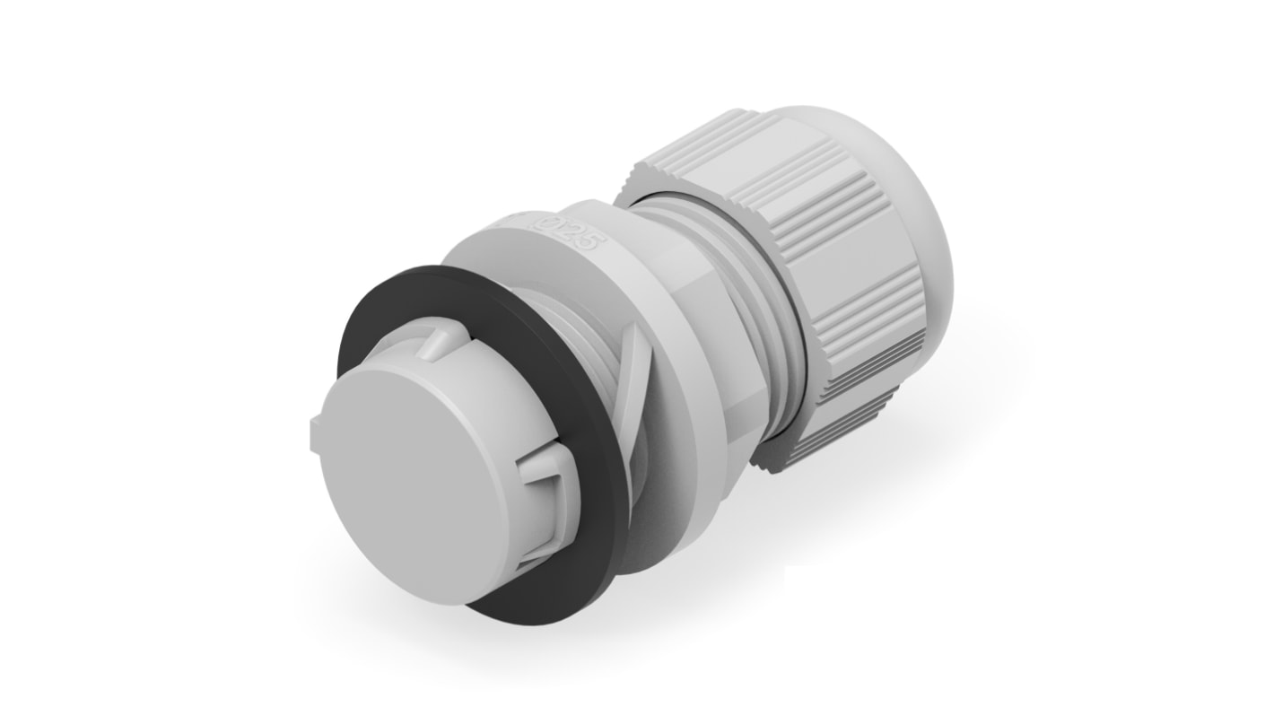 1SNG Series Light Grey PA 6 Cable Gland, PG13.5 Thread, 8mm Min, 17mm Max, IP66, IP68