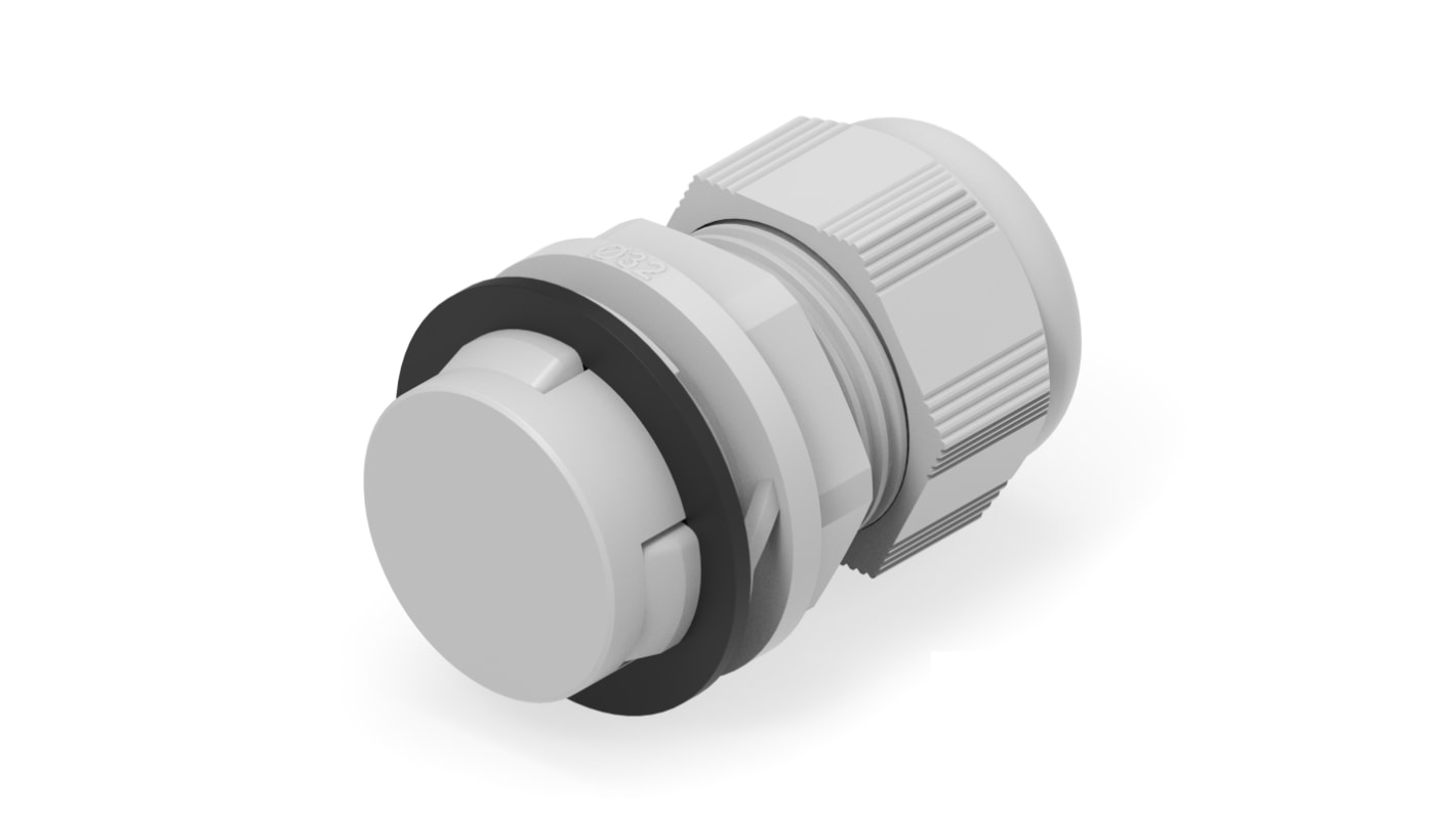 Entrelec 1SNG Series Light Grey PA 6 Cable Gland, PG13.5 Thread, 11mm min., 21mm max., IP66, IP68