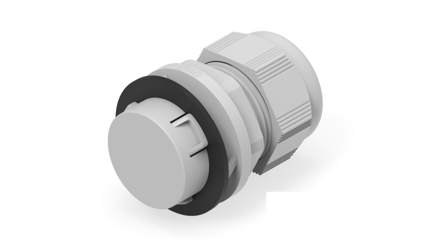 Entrelec 1SNG Series Light Grey PA 6 Cable Gland, PG13.5 Thread, 16mm min., 28mm max., IP66, IP68