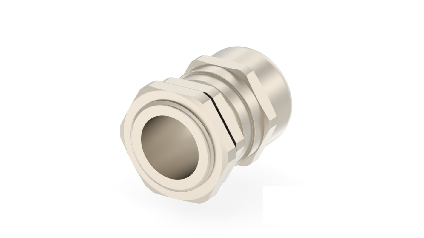 1SNG Series Brass Brass, CR, NBR, PA 6 Cable Gland, M25 Thread, 11mm Min, 17mm Max, IP66, IP68